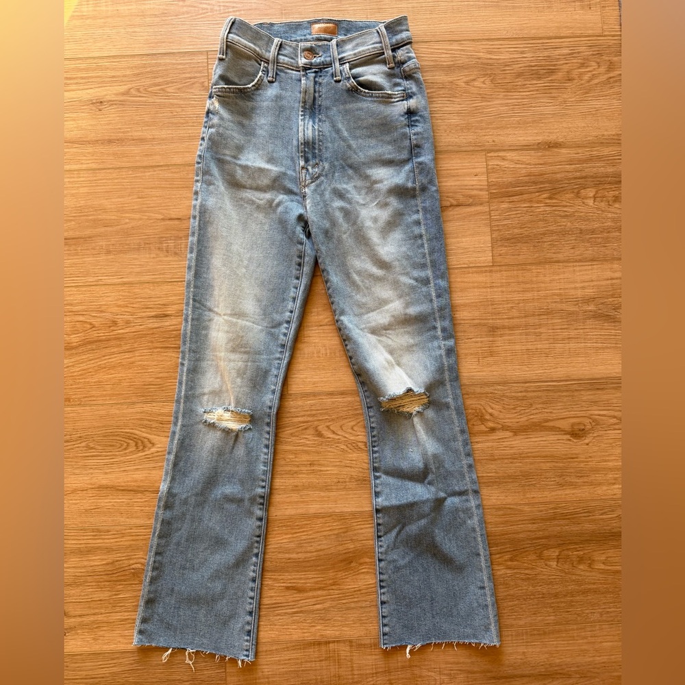 MOTHER hustler ankle fray Denim Jeans